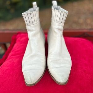 Vince Cream Ankle Boots